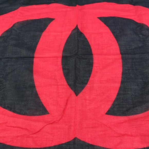 Chanel XL CC Logo Multicolor Shawl Scarf Stole 13c33 - Picture 9 of 12